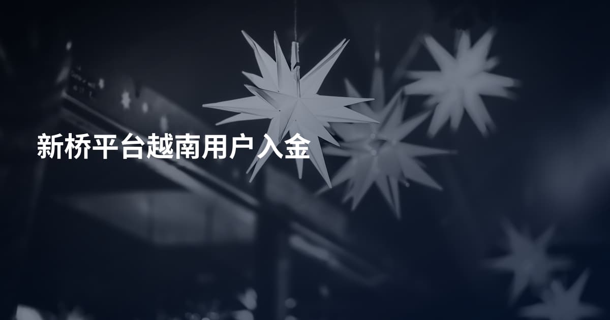 新桥平台越南用户入金