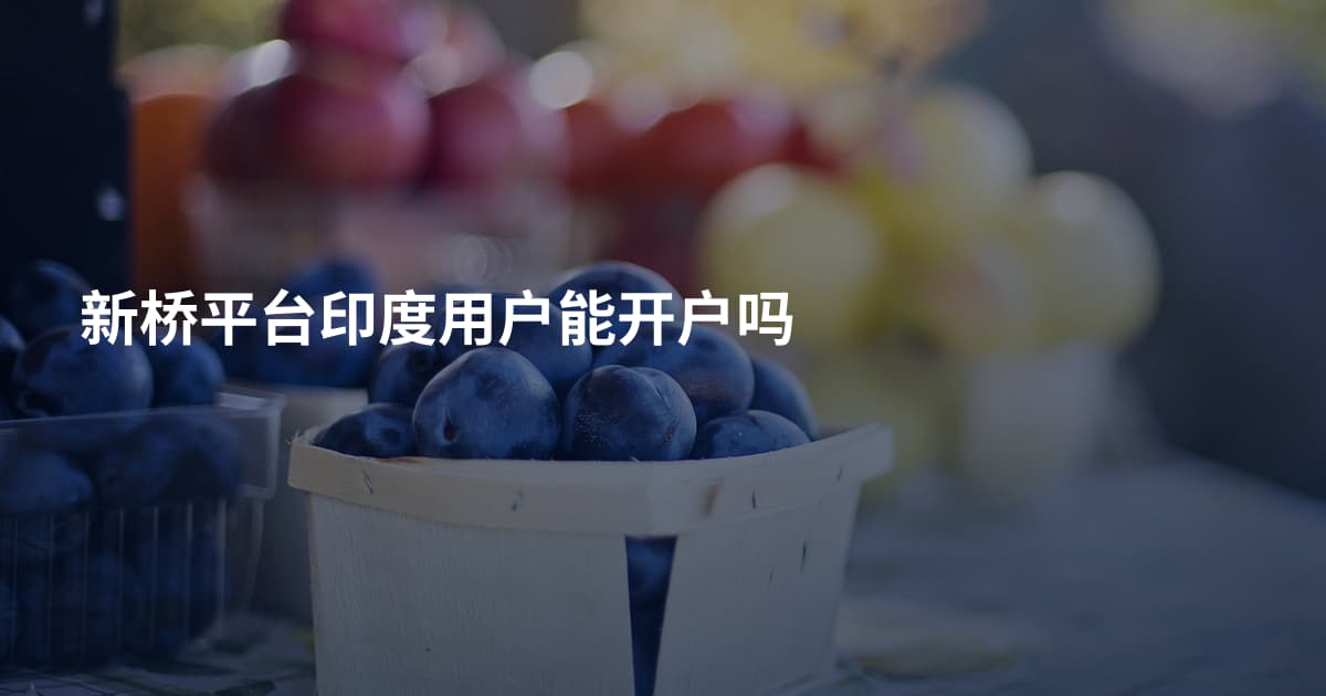 新桥平台印度用户能开户吗