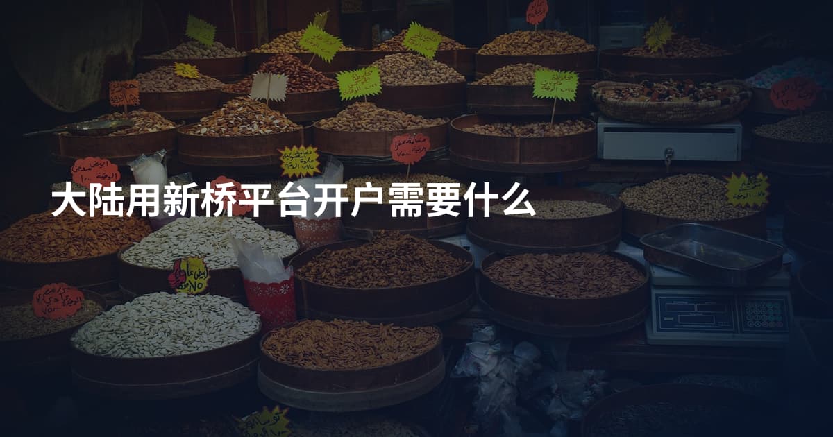 大陆用新桥平台开户需要什么