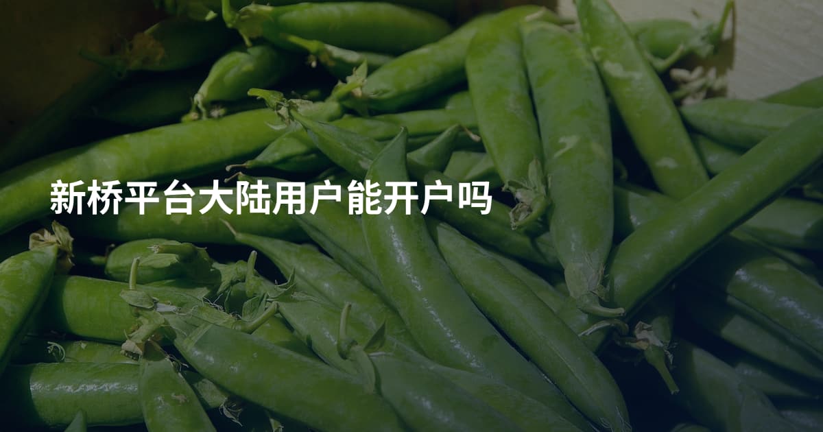 新桥平台大陆用户能开户吗