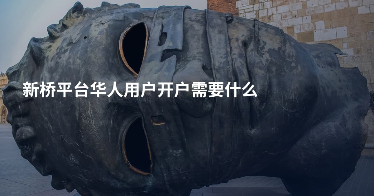 新桥平台华人用户开户需要什么