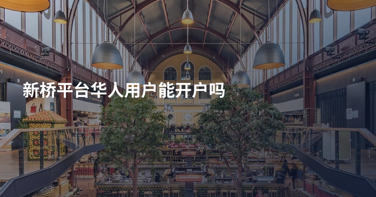 新桥平台华人用户能开户吗