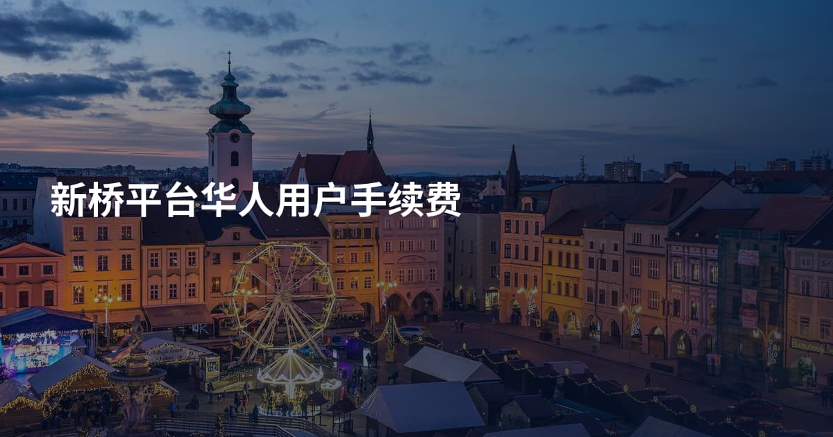 新桥平台华人用户手续费