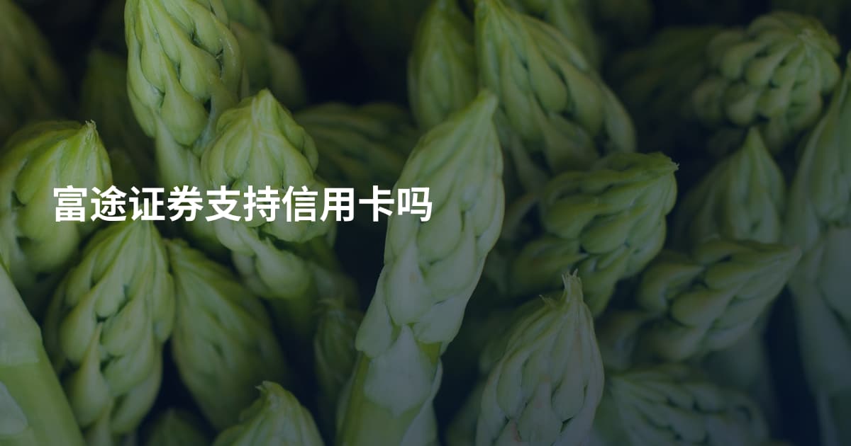 富途证券支持信用卡吗