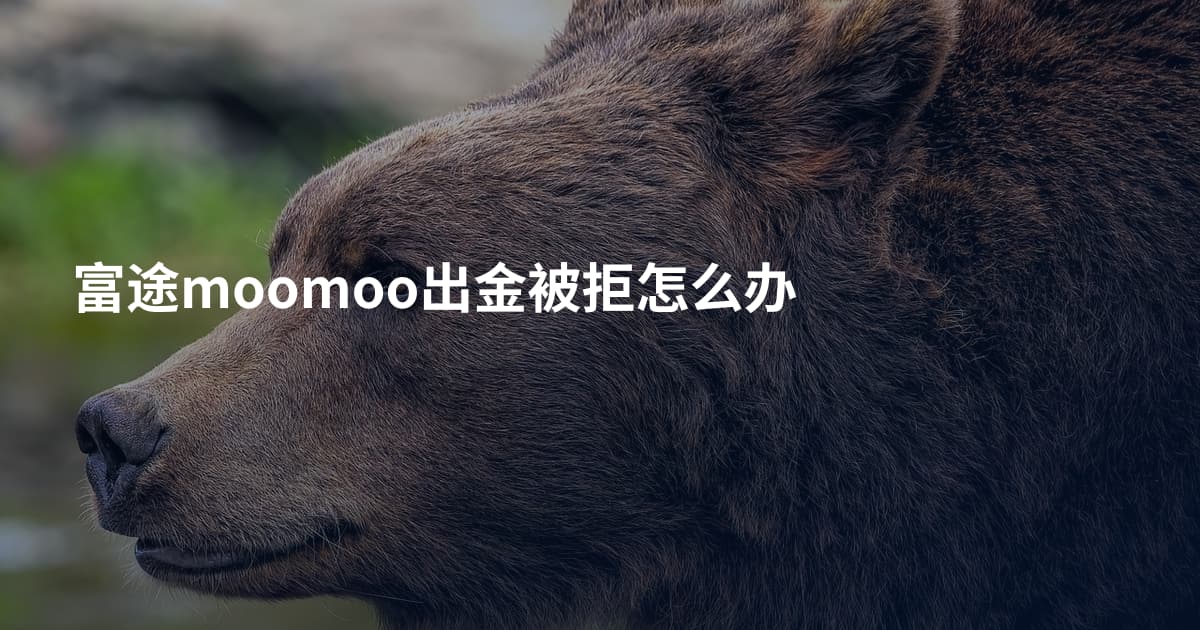 富途moomoo出金被拒怎么办