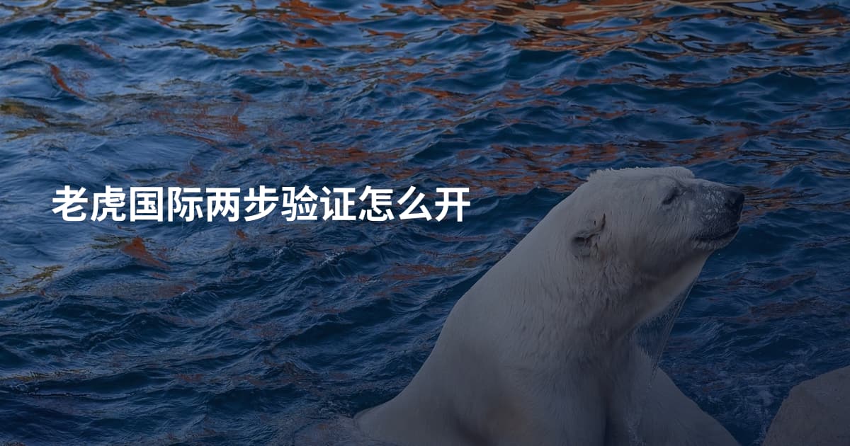 老虎国际两步验证怎么开