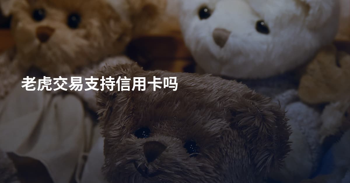 老虎交易支持信用卡吗