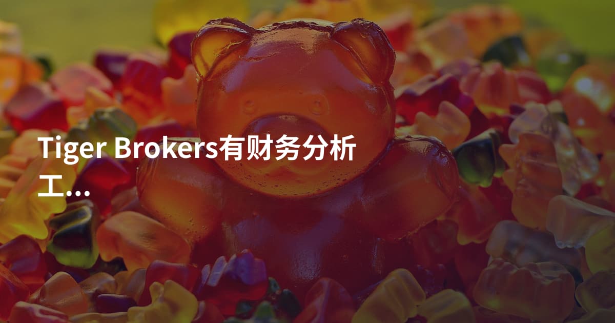 Tiger Brokers有财务分析工具吗
