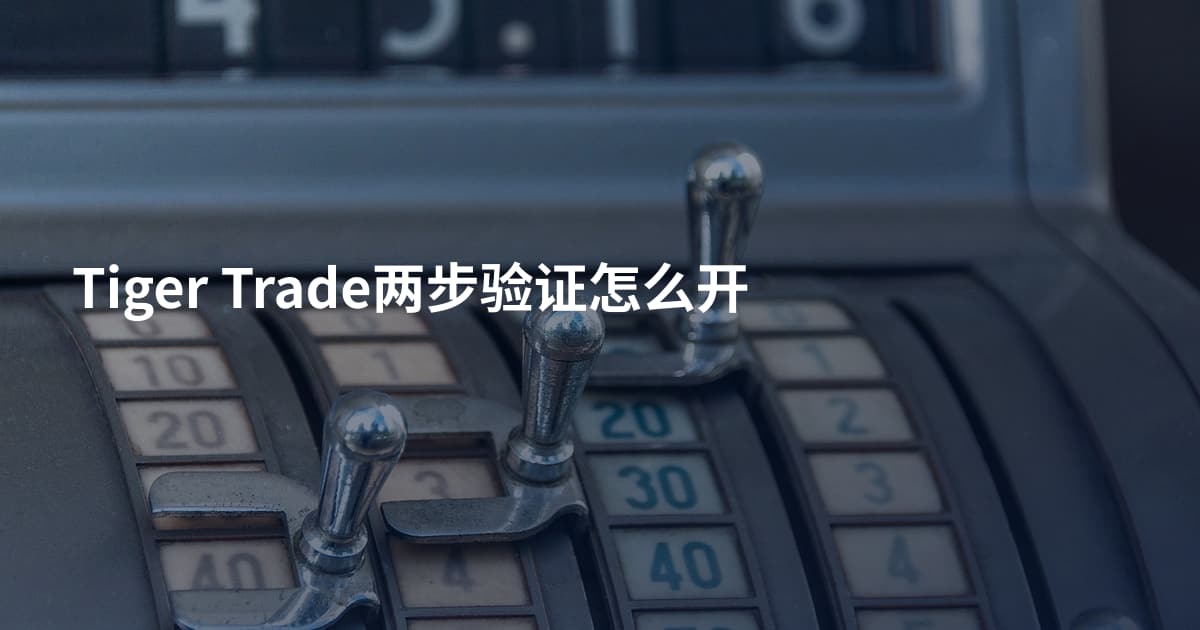 Tiger Trade两步验证怎么开