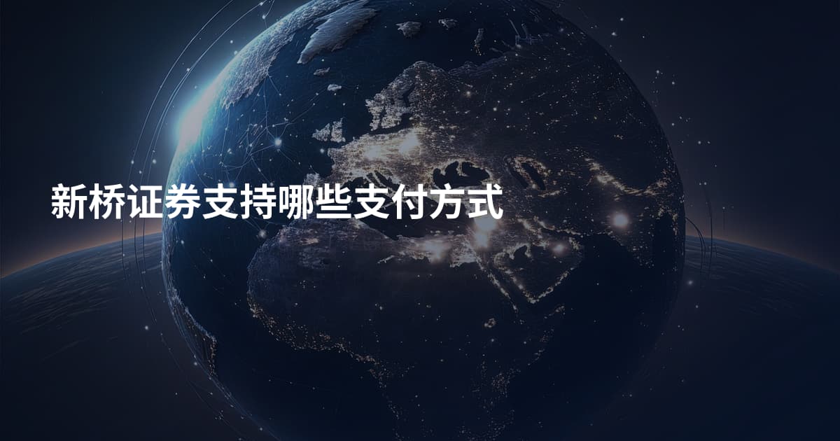 新桥证券支持哪些支付方式