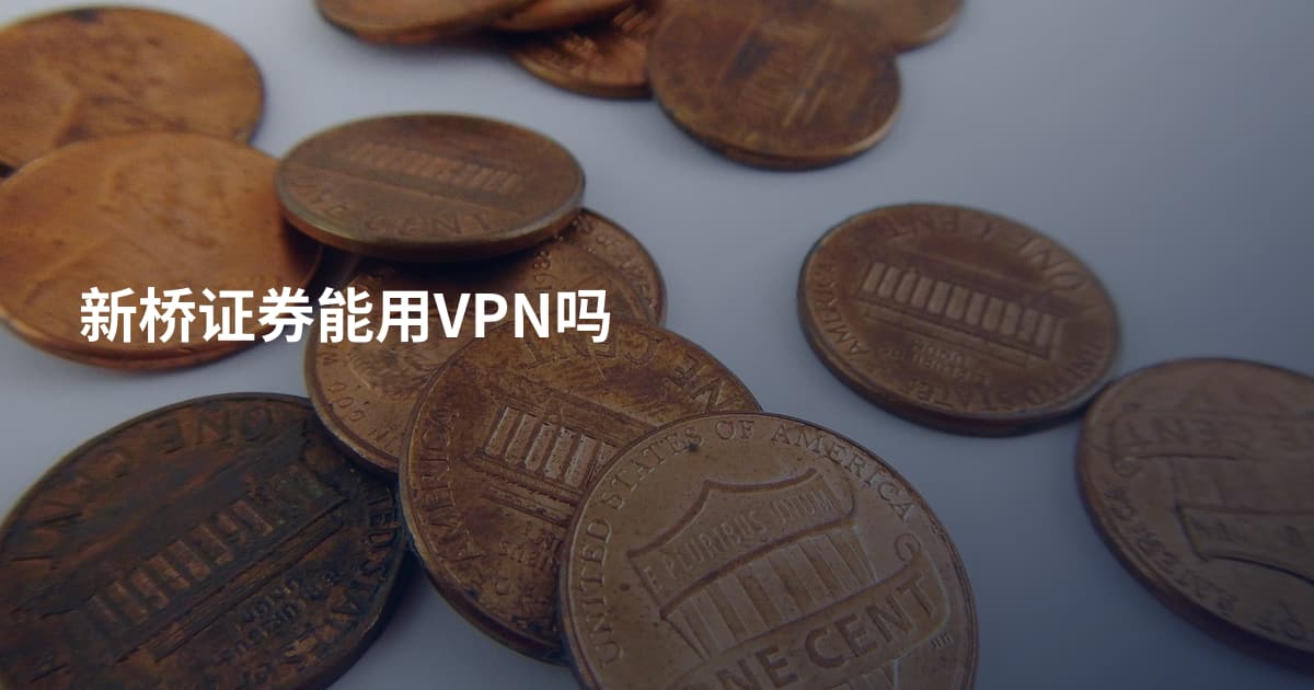 新桥证券能用VPN吗