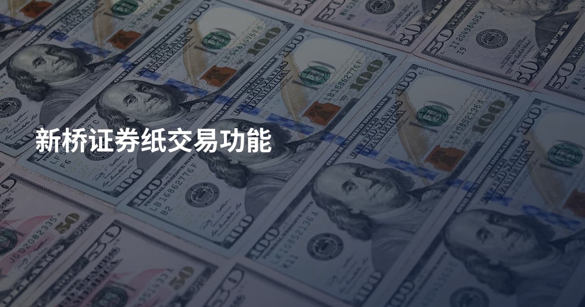 新桥证券纸交易功能