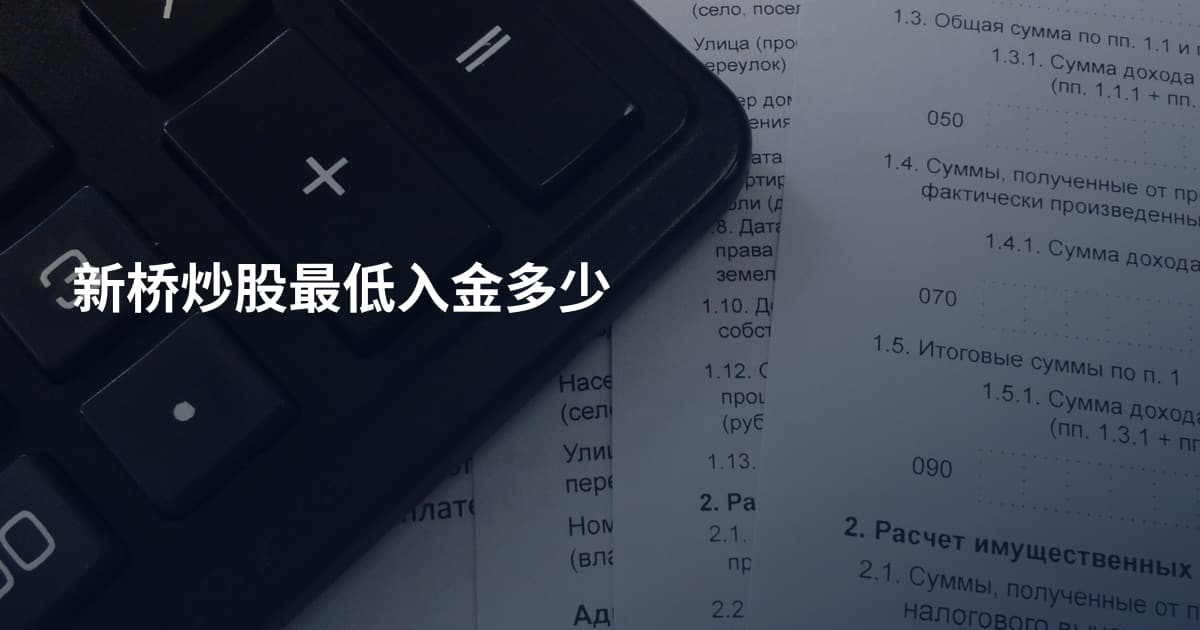 新桥炒股最低入金多少
