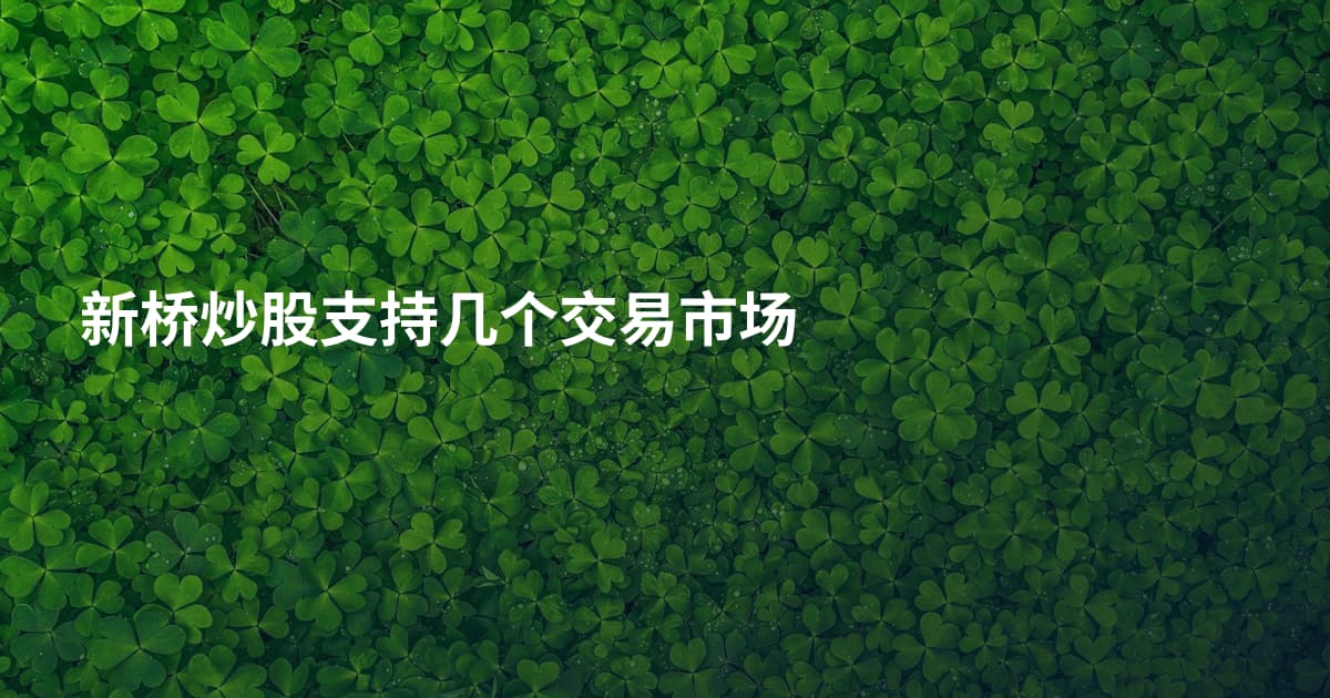 新桥炒股支持几个交易市场