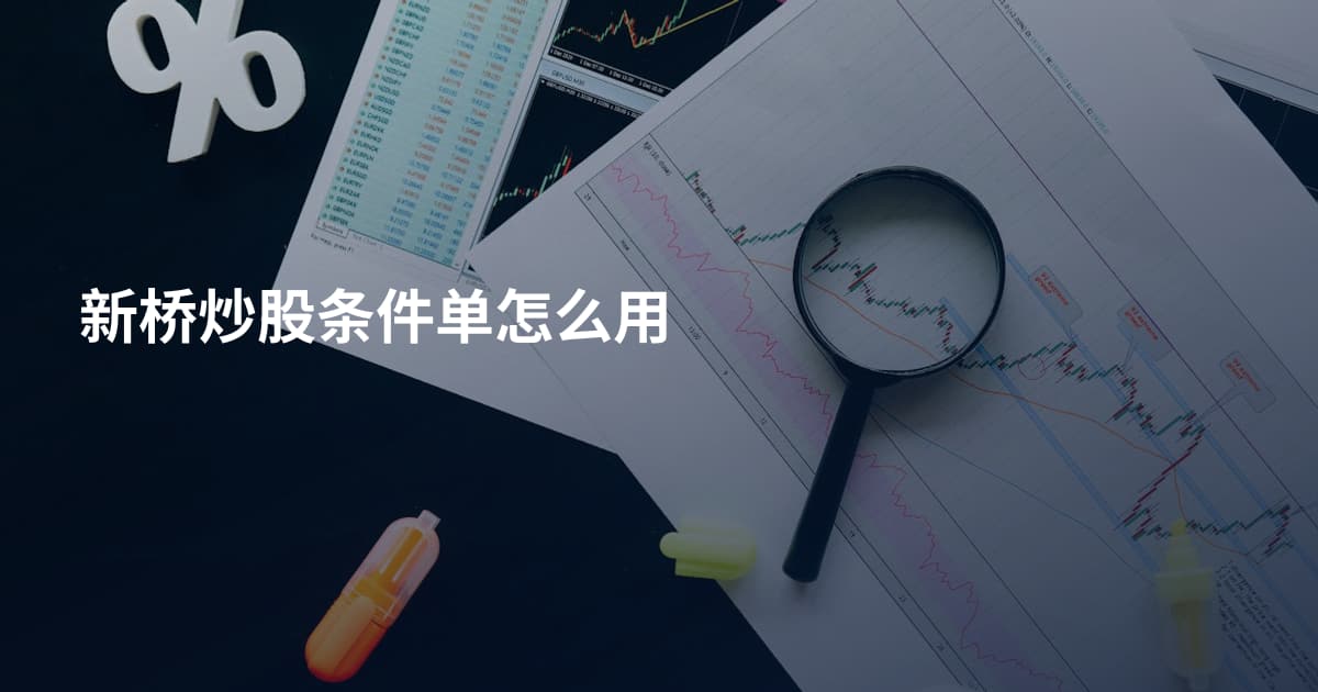 新桥炒股条件单怎么用