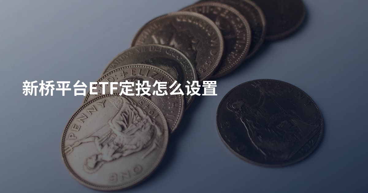 新桥平台ETF定投怎么设置