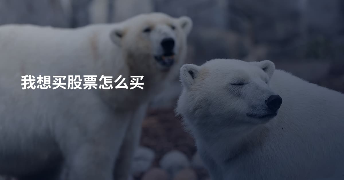 我想买股票怎么买