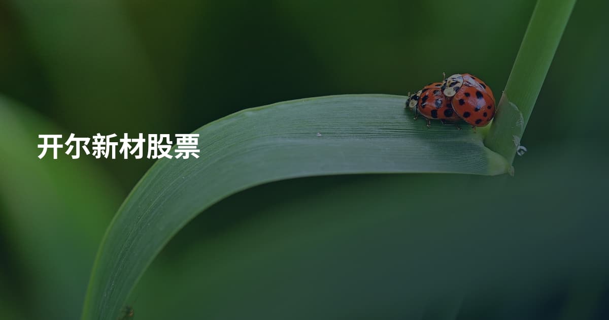 开尔新材股票
