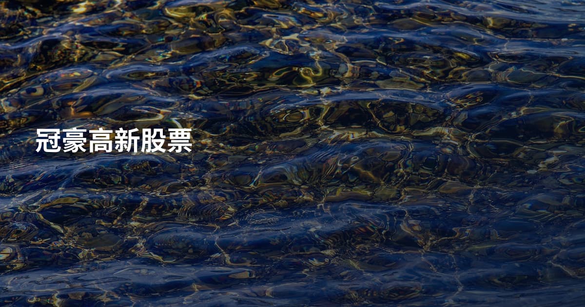 冠豪高新股票