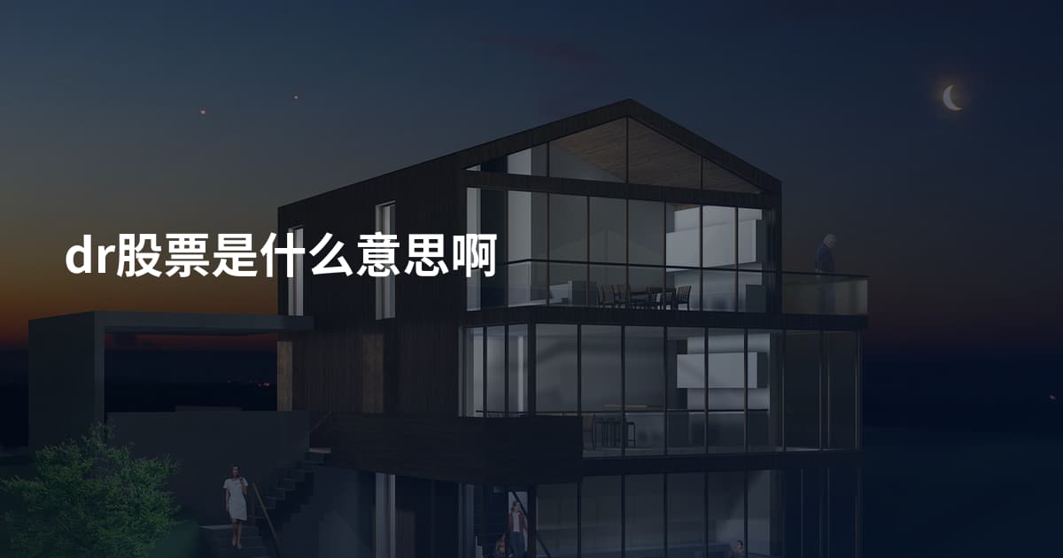 dr股票是什么意思啊