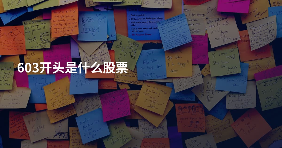 603开头是什么股票