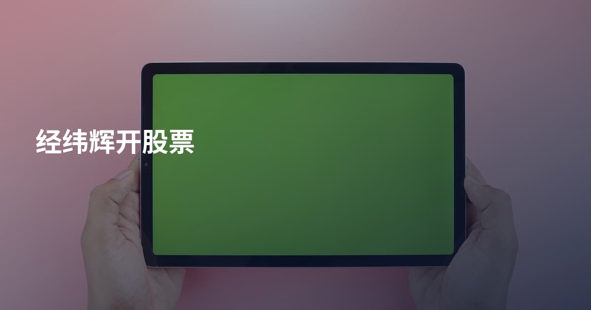经纬辉开股票