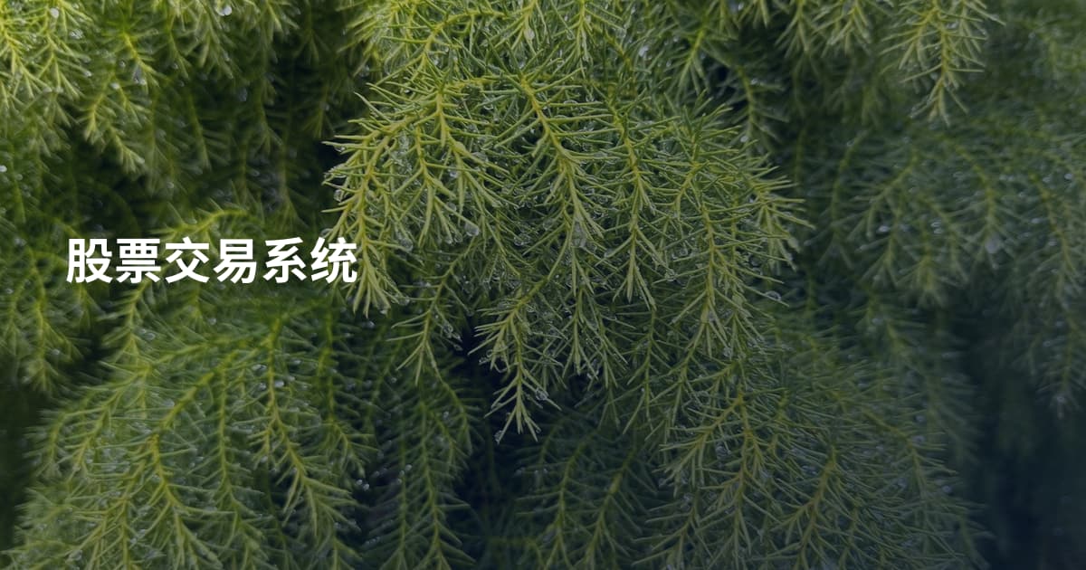 股票交易系统