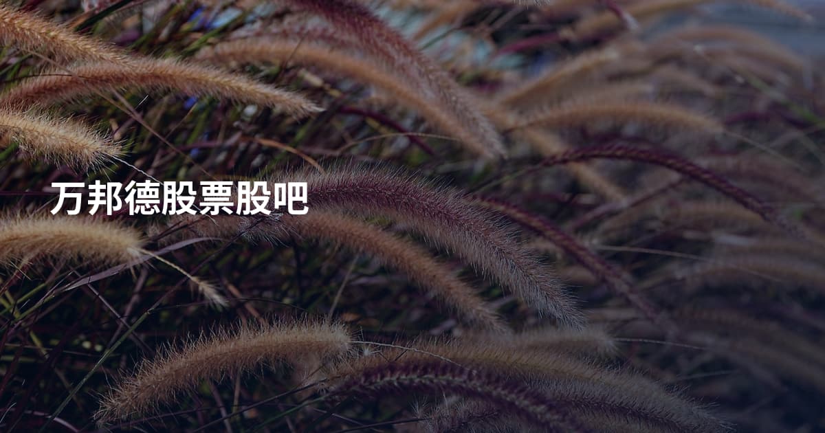 万邦德股票股吧