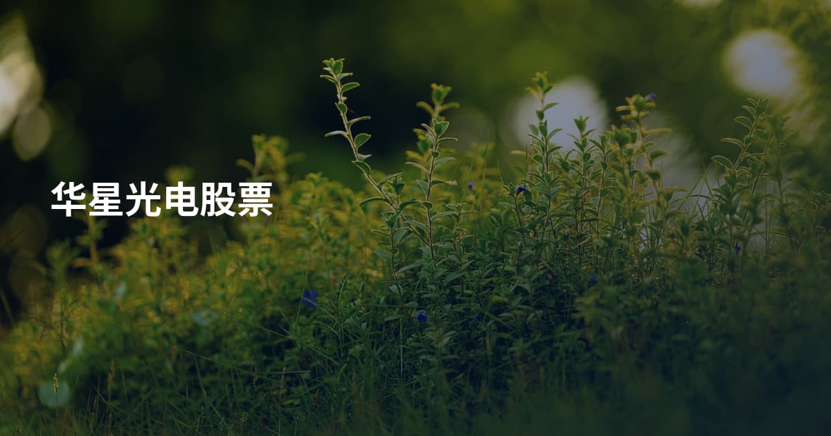 华星光电股票
