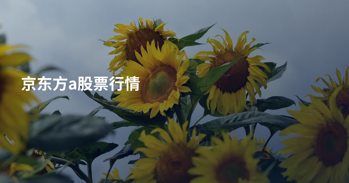京东方a股票行情