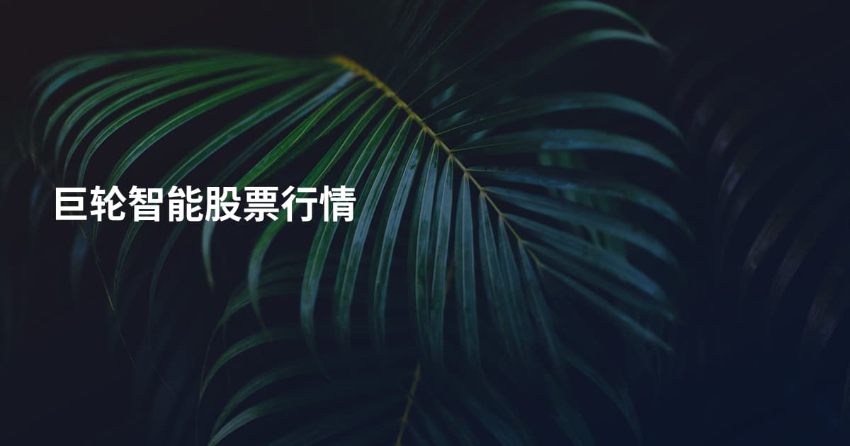 巨轮智能股票行情