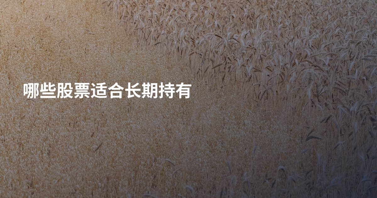 哪些股票适合长期持有