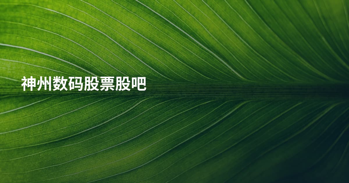 神州数码股票股吧