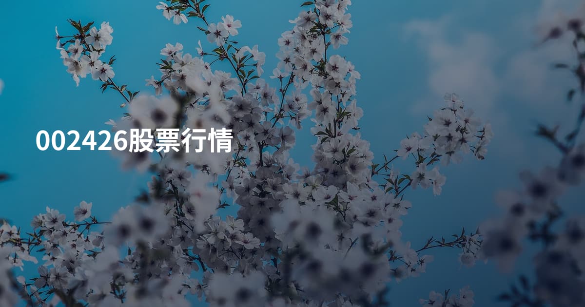 002426股票行情