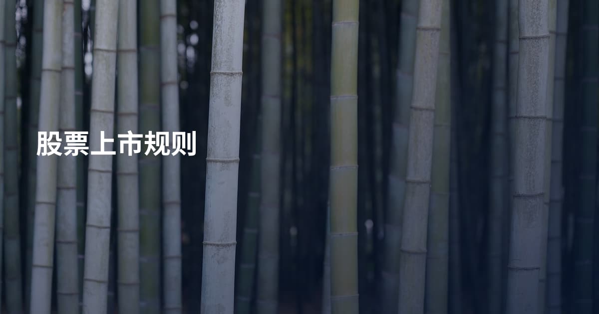 股票上市规则