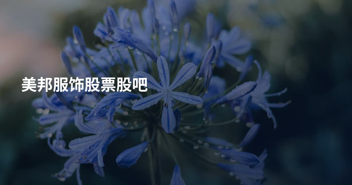 美邦服饰股票股吧
