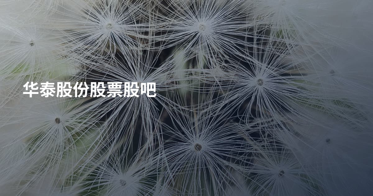 华泰股份股票股吧