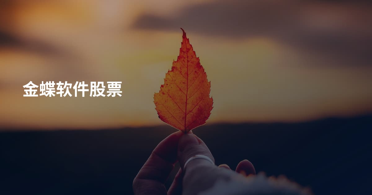 金蝶软件股票