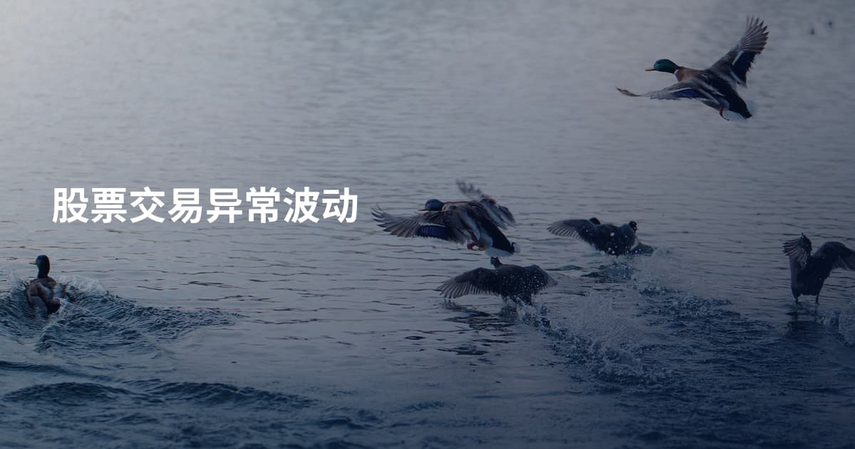 股票交易异常波动