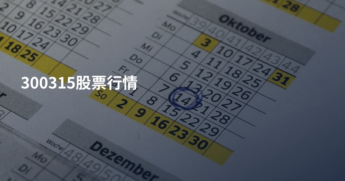 300315股票行情