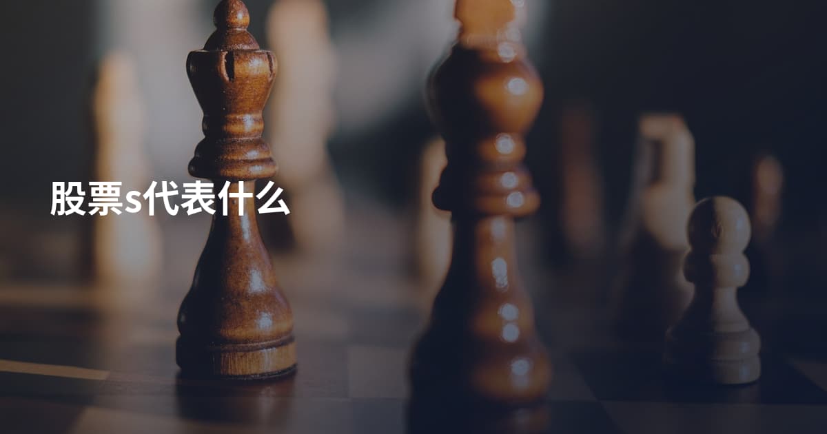 股票s代表什么