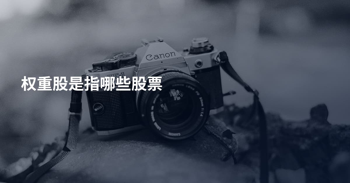 权重股是指哪些股票