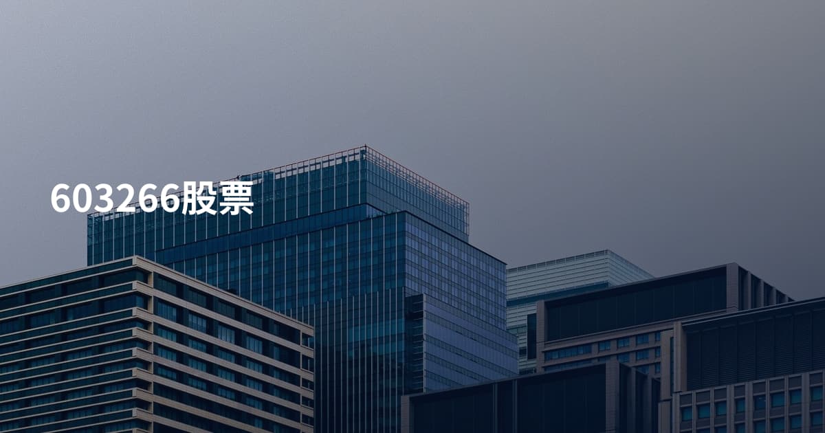 603266股票
