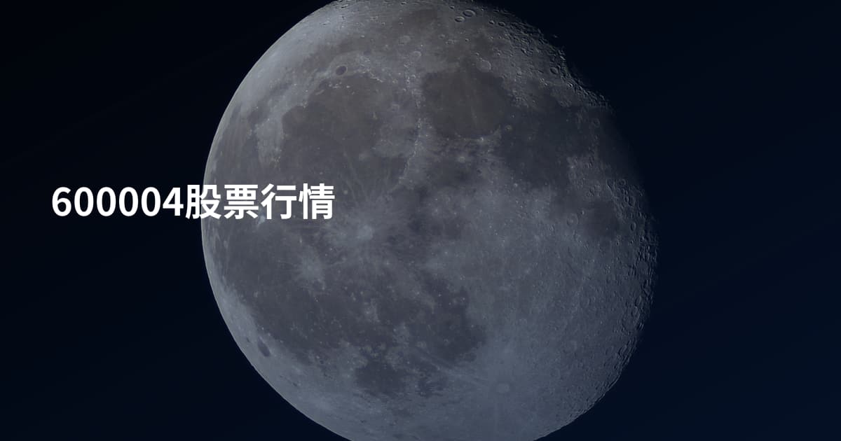 600004股票行情