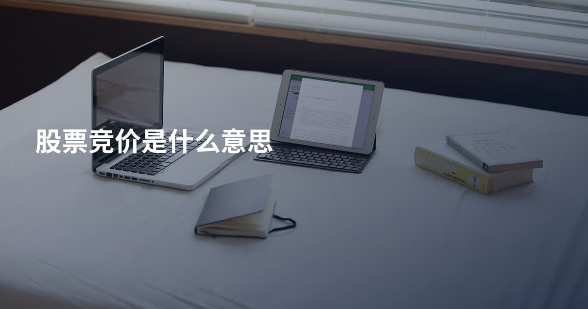股票竞价是什么意思