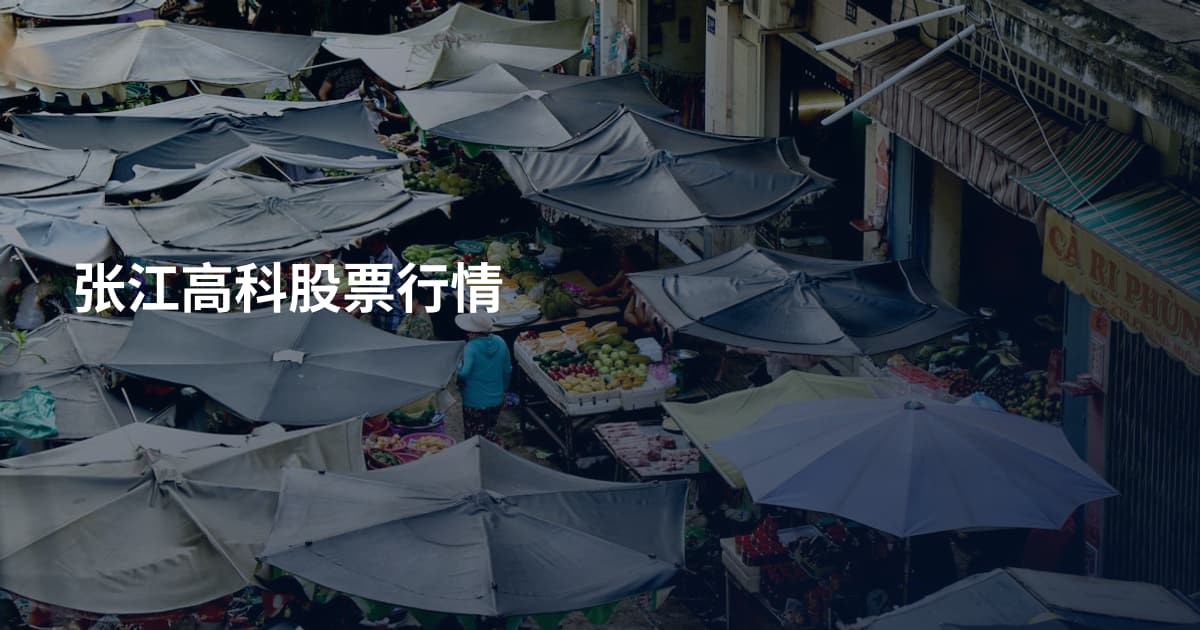 张江高科股票行情
