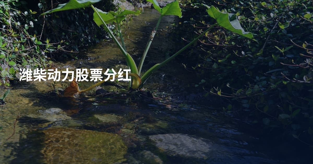 潍柴动力股票分红