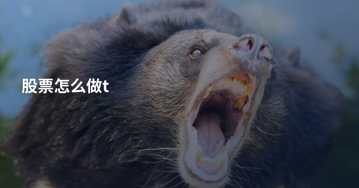股票怎么做t