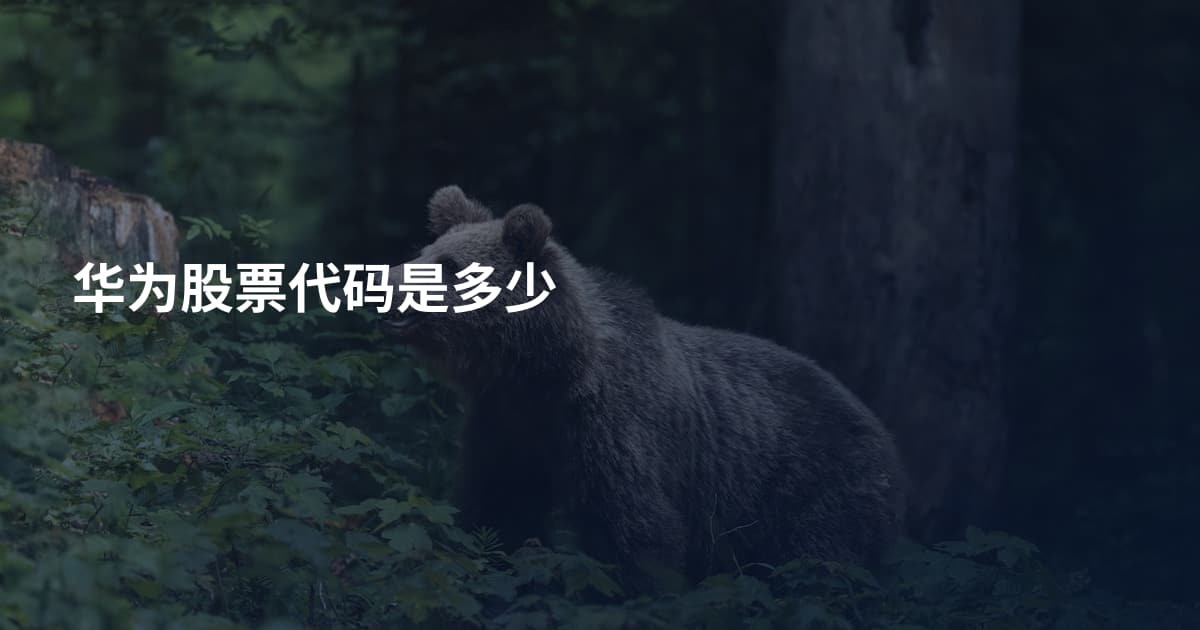华为股票代码是多少