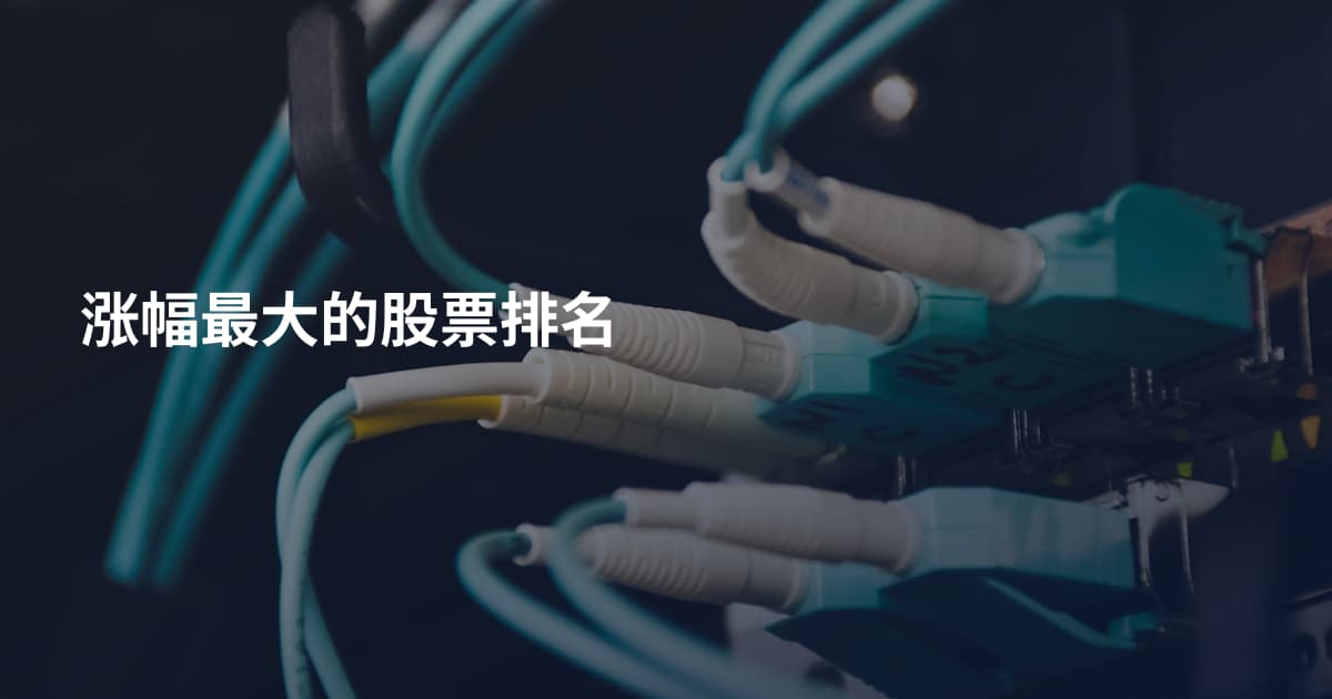 涨幅最大的股票排名
